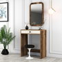 Hanah Home Lizbon Mirror Mesa de Maquillaje Nogal y Crema